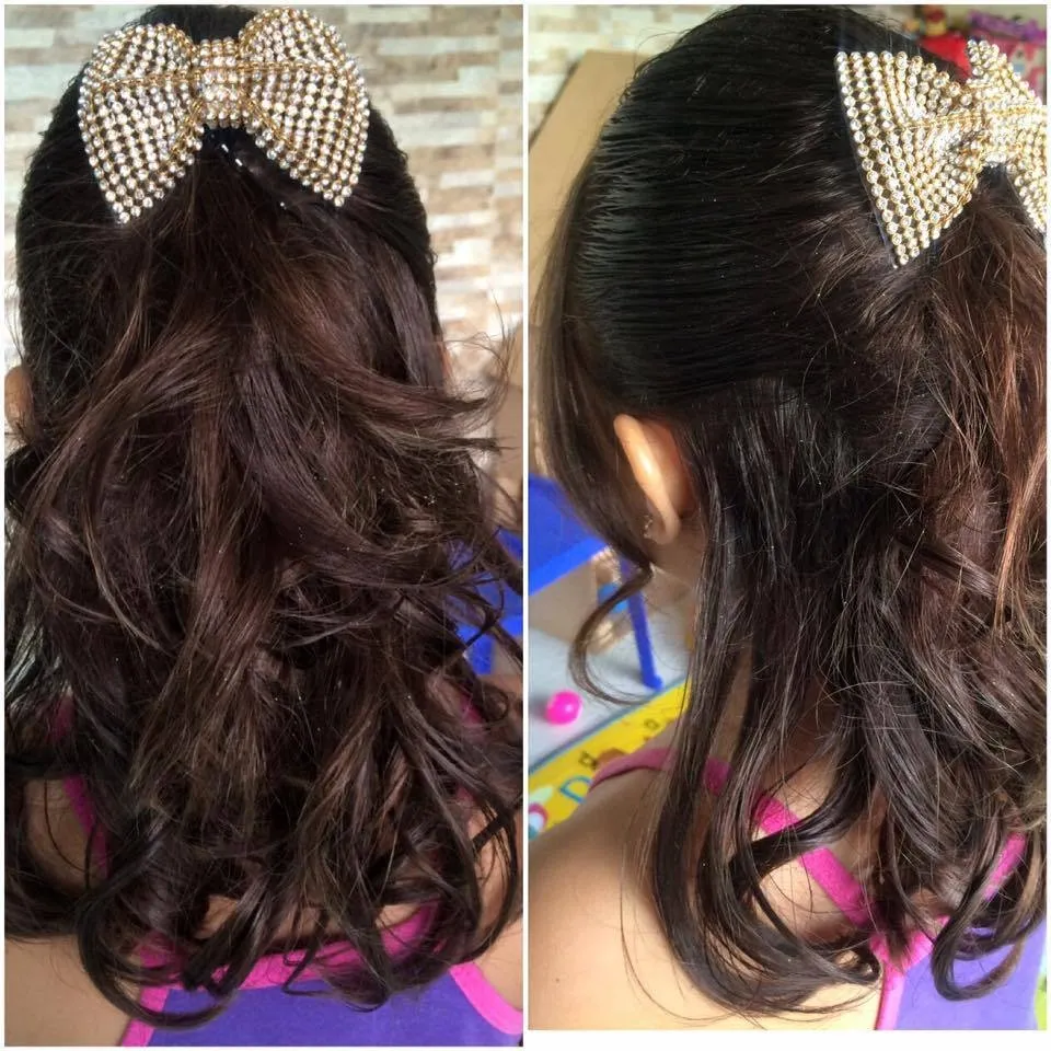 PENTEADO PARA ESCOLA SIMPLES E FÁCIL - PENTEADO INFANTIL PARA CABELOS  CACHEADOS 