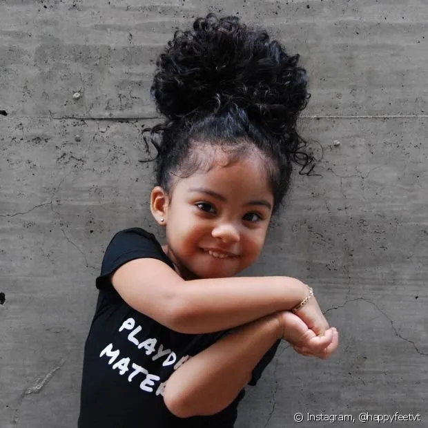 Pin em penteado infantil para escola