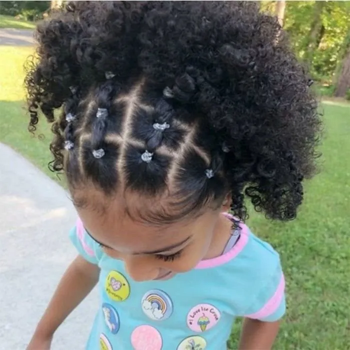 Penteado Infantil fácil com ligas para escola ou passeio