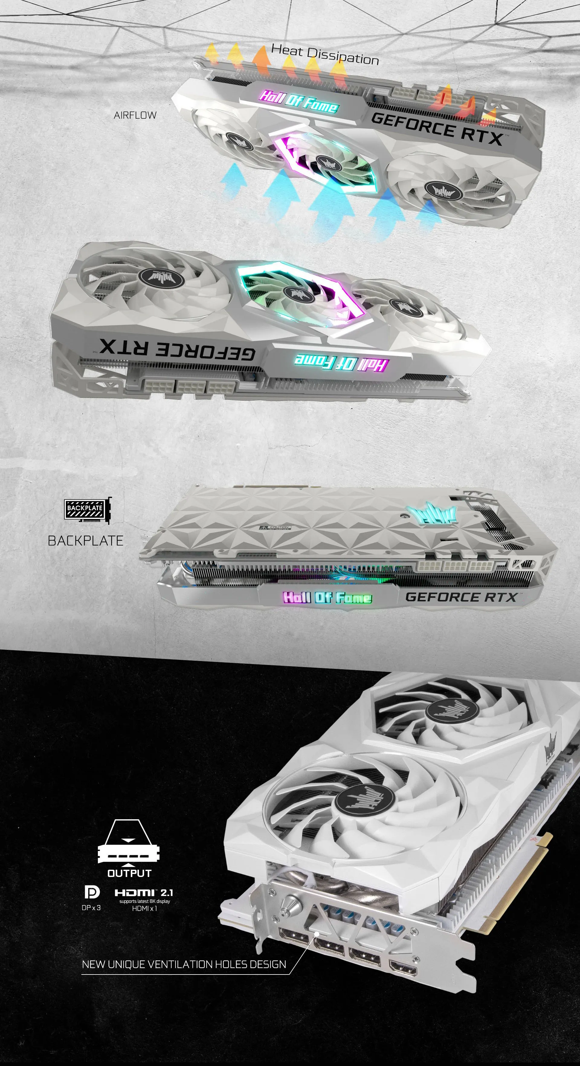 Placa de Video Galax GeForce RTX 3080 HOF LHR 10GB GDDR6X Placa de Video Galax GeForce RTX 3080 HOF LHR 10GB GDDR6X