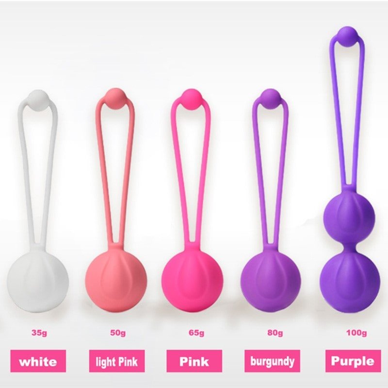 Kit Pesos em Silicone Kegel Ball Set Lulu 5 Bolinhas Vaginais para Pompoarismo