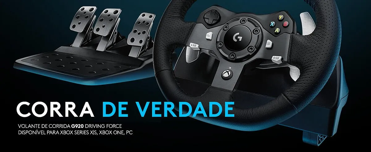 VOLANTE LOGITECH G920 DRIVING FORCE PARA XBOX ONE E PC 941-000122