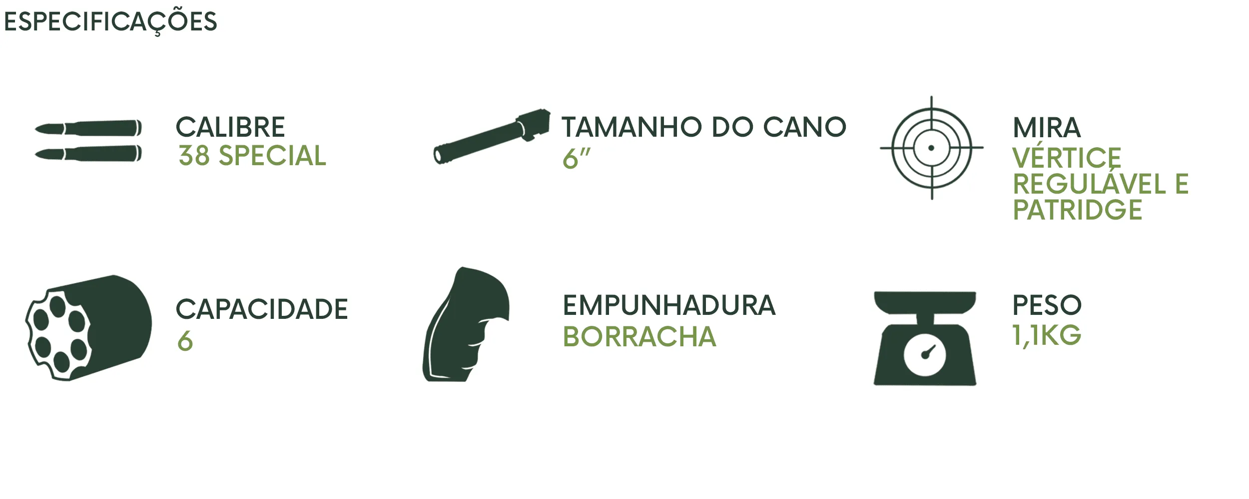 Revolver Taurus RT86 Calibre .38 SPL 6