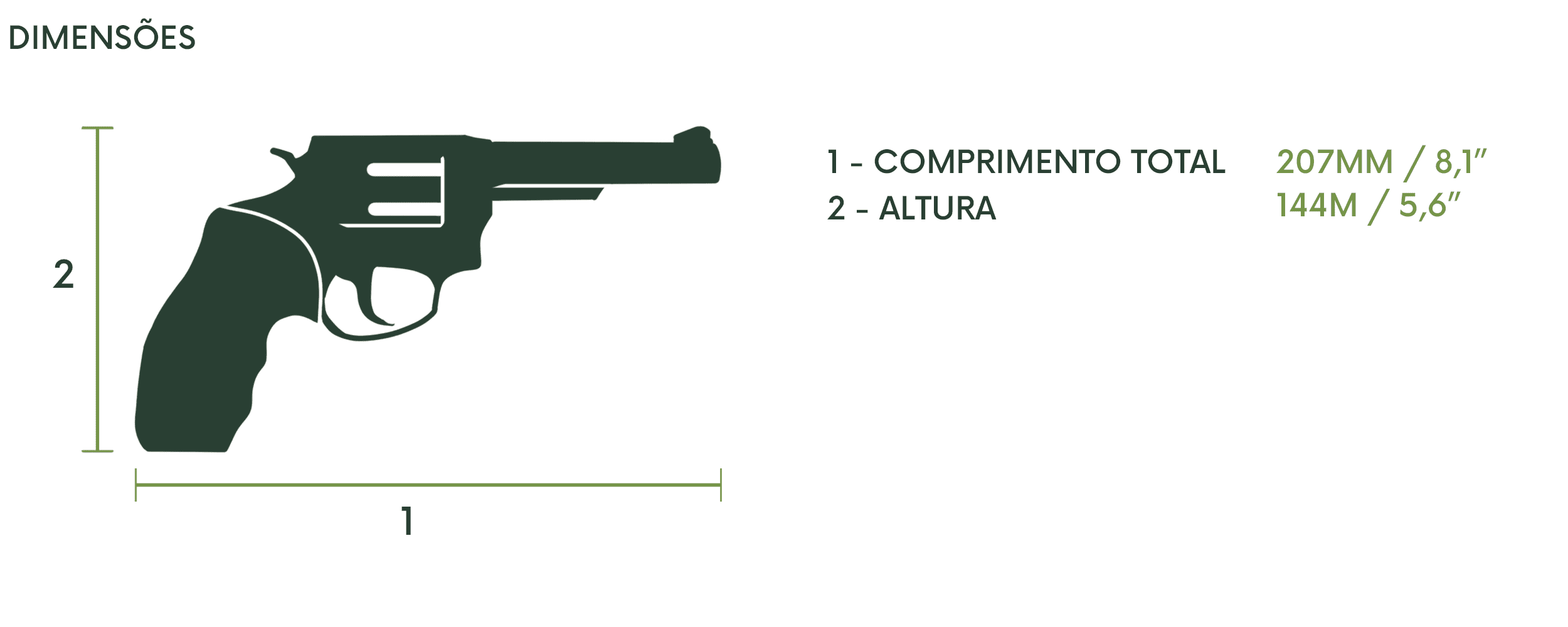 Revólver RT 692 Calibre .357 e 9MM 3 Inox Fosco na Arma Store